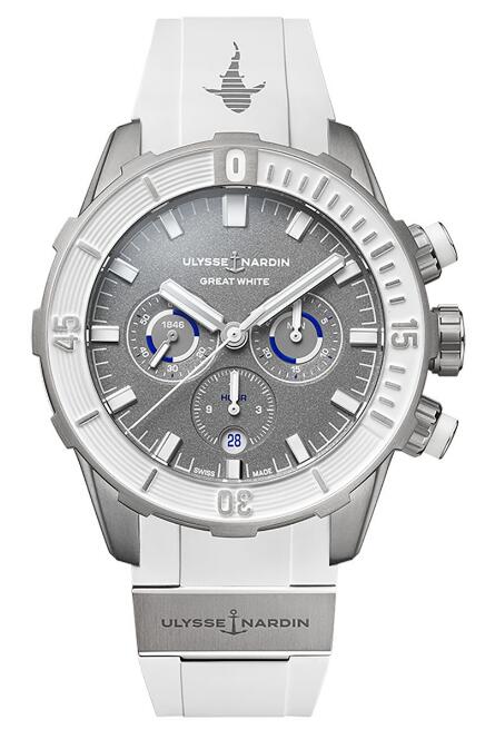 Review Best Ulysse Nardin Diver Chronograph Great White 1503-170LE-1A-GW/3A watches sale